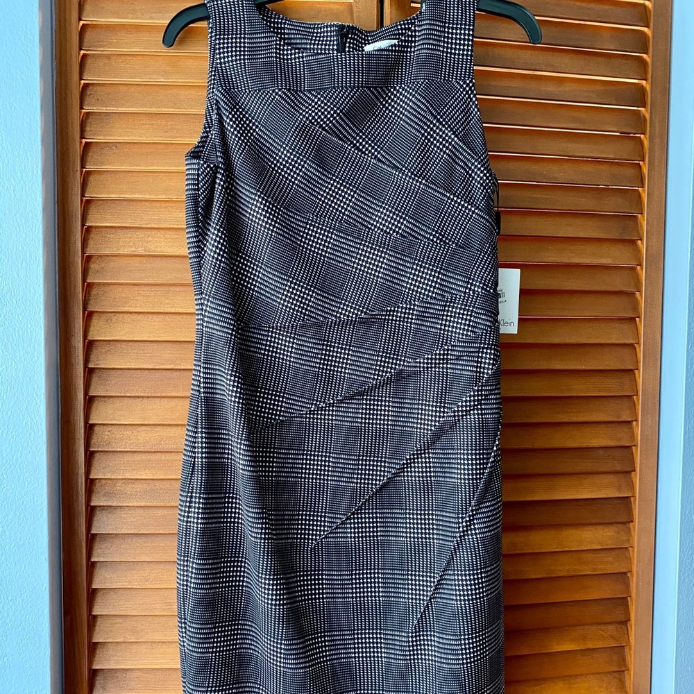 Calvin Klein houndstooth dress - 10P - NWT